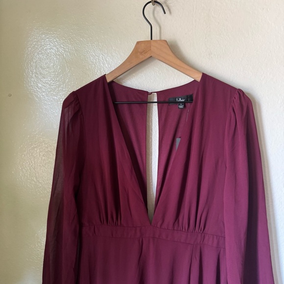 Lulus | All My Life Burgundy Long Sleeve Maxi Dress - Picture 3 of 9